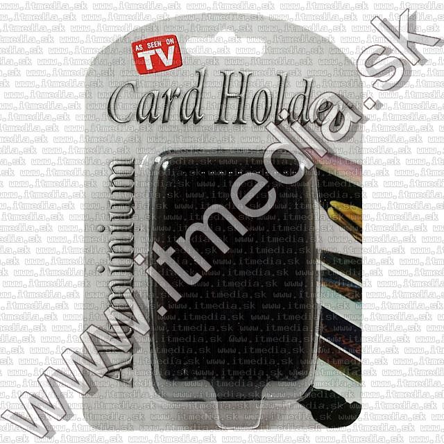 Image of Aluminium Card Holder *Black* (IT8650)